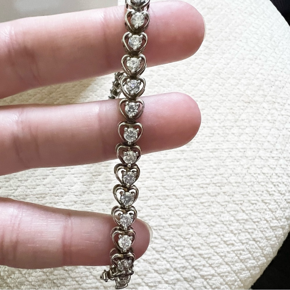 Ross Simons sterling silver 925 CZ tennis bracelet vintage - Picture 6 of 9